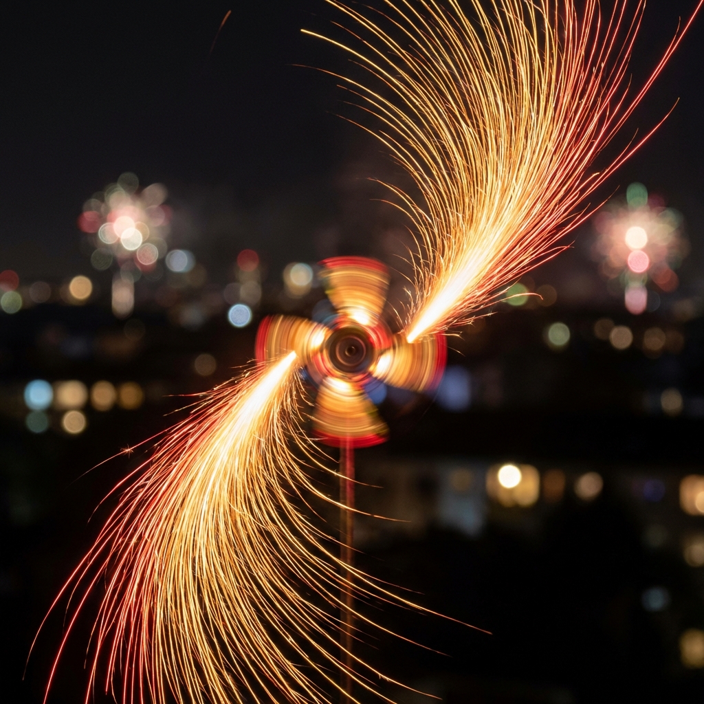 花蝴蝶旋转烟花 Butterfly firework