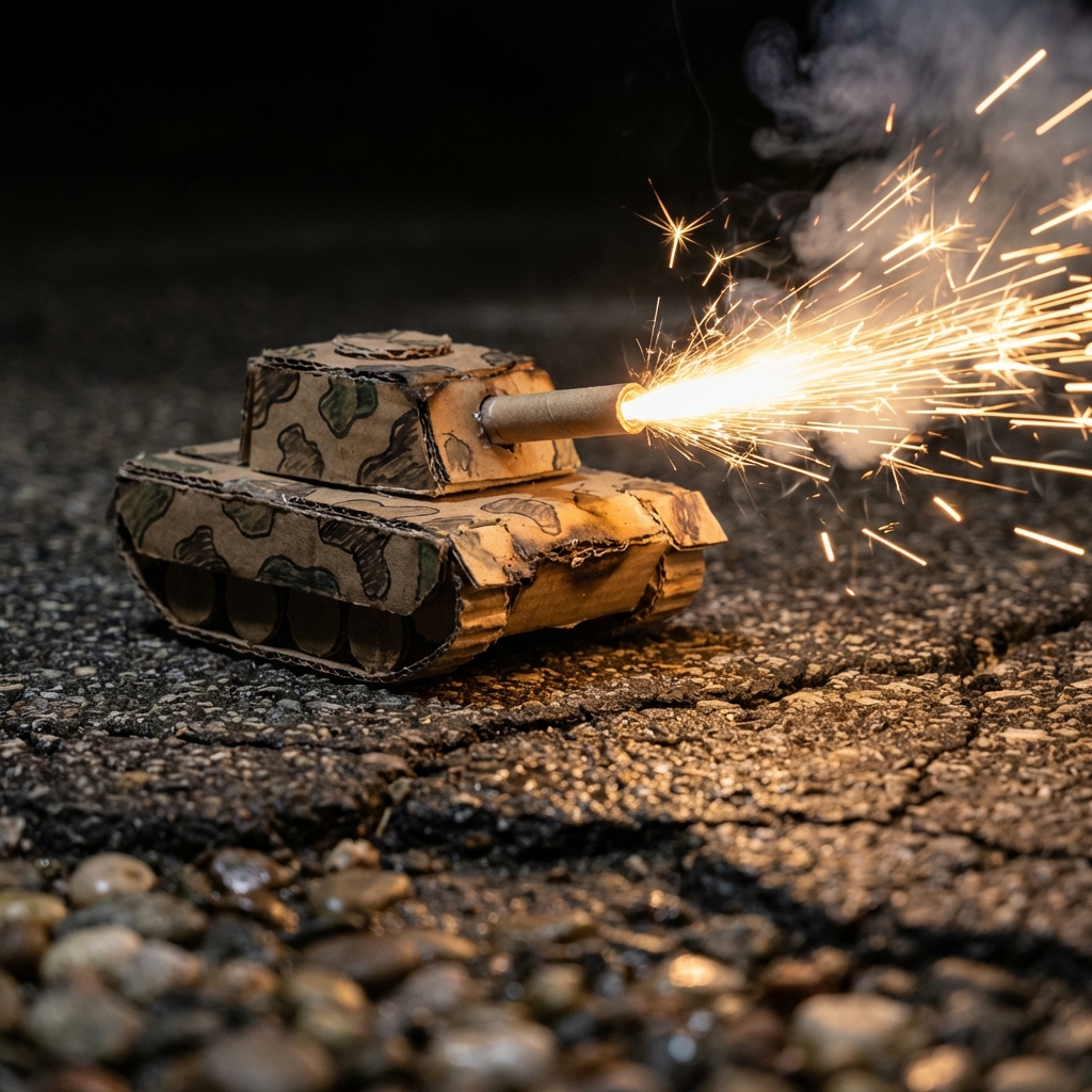 玩具坦克烟花 Tank firework toy