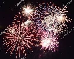 三色牡丹烟花 Tri-color peony firework